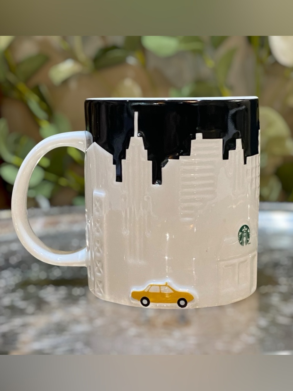 Starbucks New York City Collectors Series 16oz Coffee Mug Cup 3-D Taxi 2012
